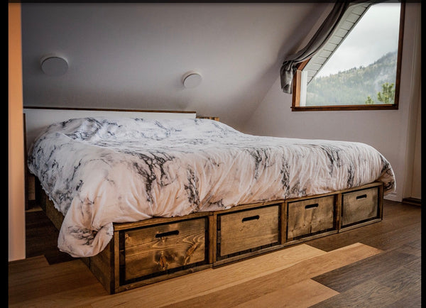 Rustic Storage Beds - Made to order, production timeline varies with demand.